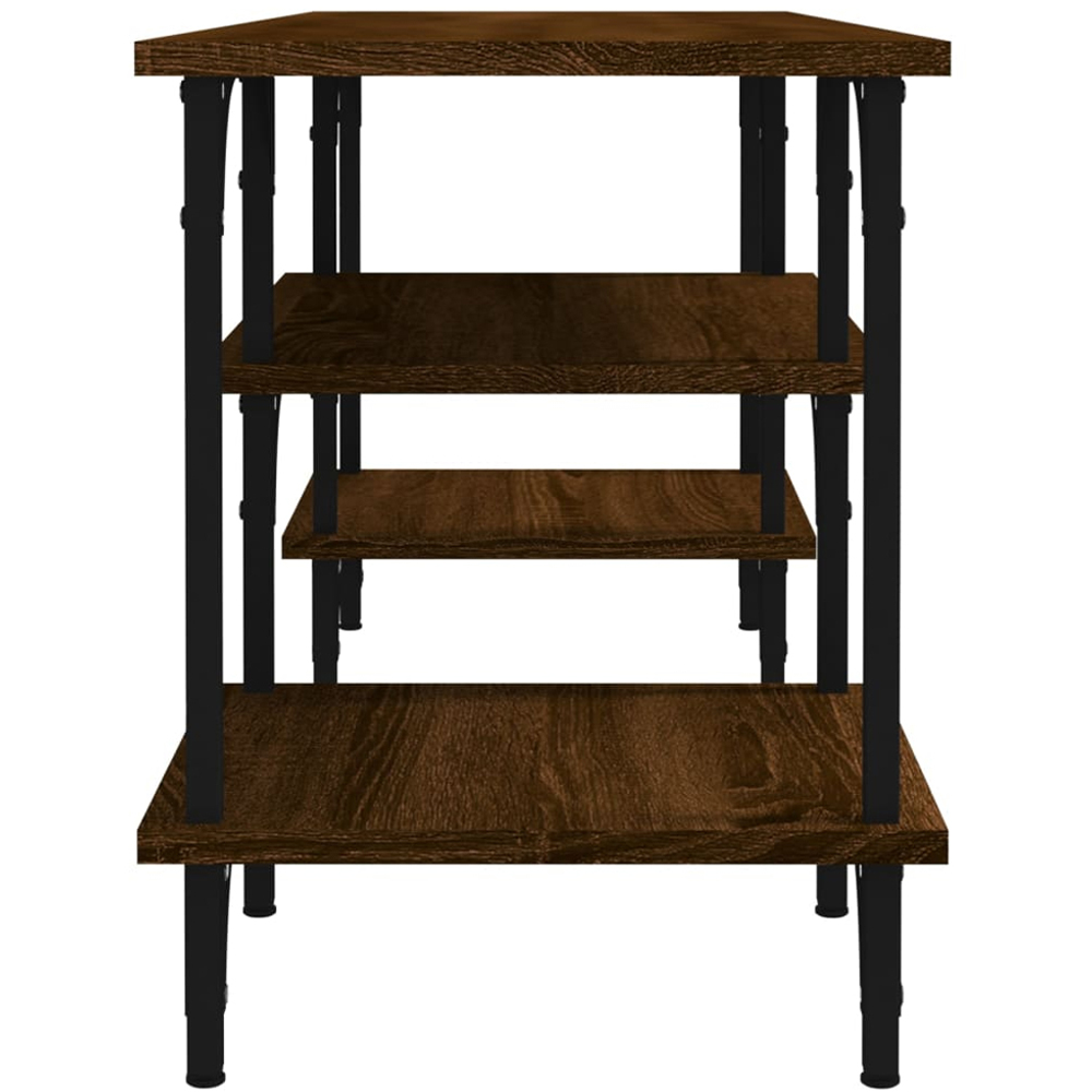 vidaXL 3 Shelf Brown Oak TV Cabinet Image 6