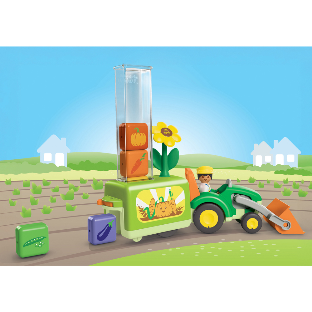 Playmobil Junior Tractor with Load and Drop Planter Playset Image 8