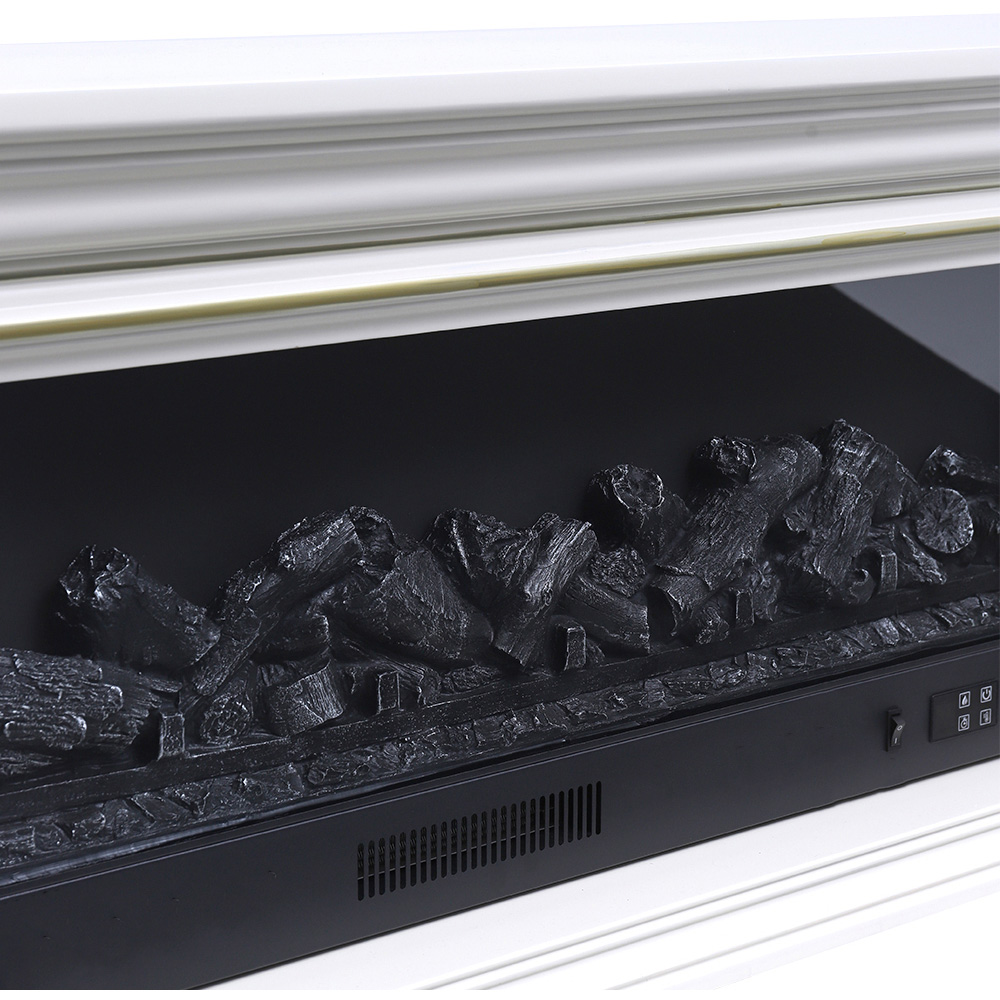 Living and Home 7 Flame Colour White Electric Fireplace TV Stand with Remote Control 63 inch Image 5