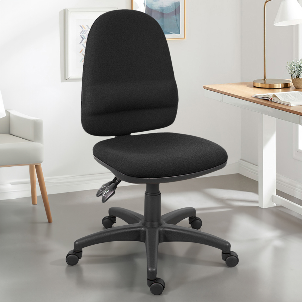 Teknik Office Twin Black Fabric Ergonomic Office Chair Image 1