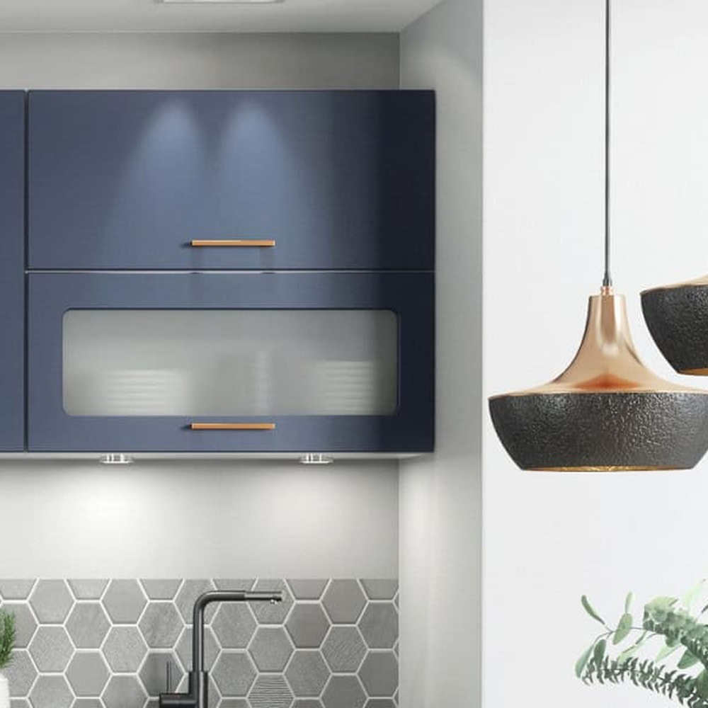 Impact Furniture Nora Midnight Blue Kitchen Cabinet Set of 8 Image 4
