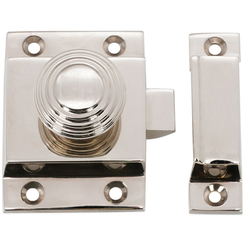 Spira Brass Beehive Polished Nickel Cupboard Catch Image 1