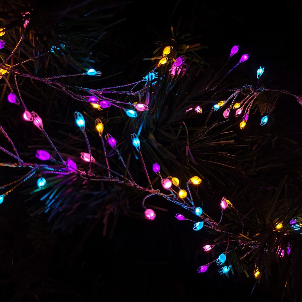 Premier UltraBrights 800 Rainbow LED Silver Pin Wire Cluster Light 5.5m Image 3
