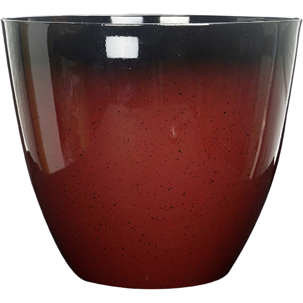 Gr8 Garden Large Red Round Glazed Effect Egg Cup Planter 31cm Image