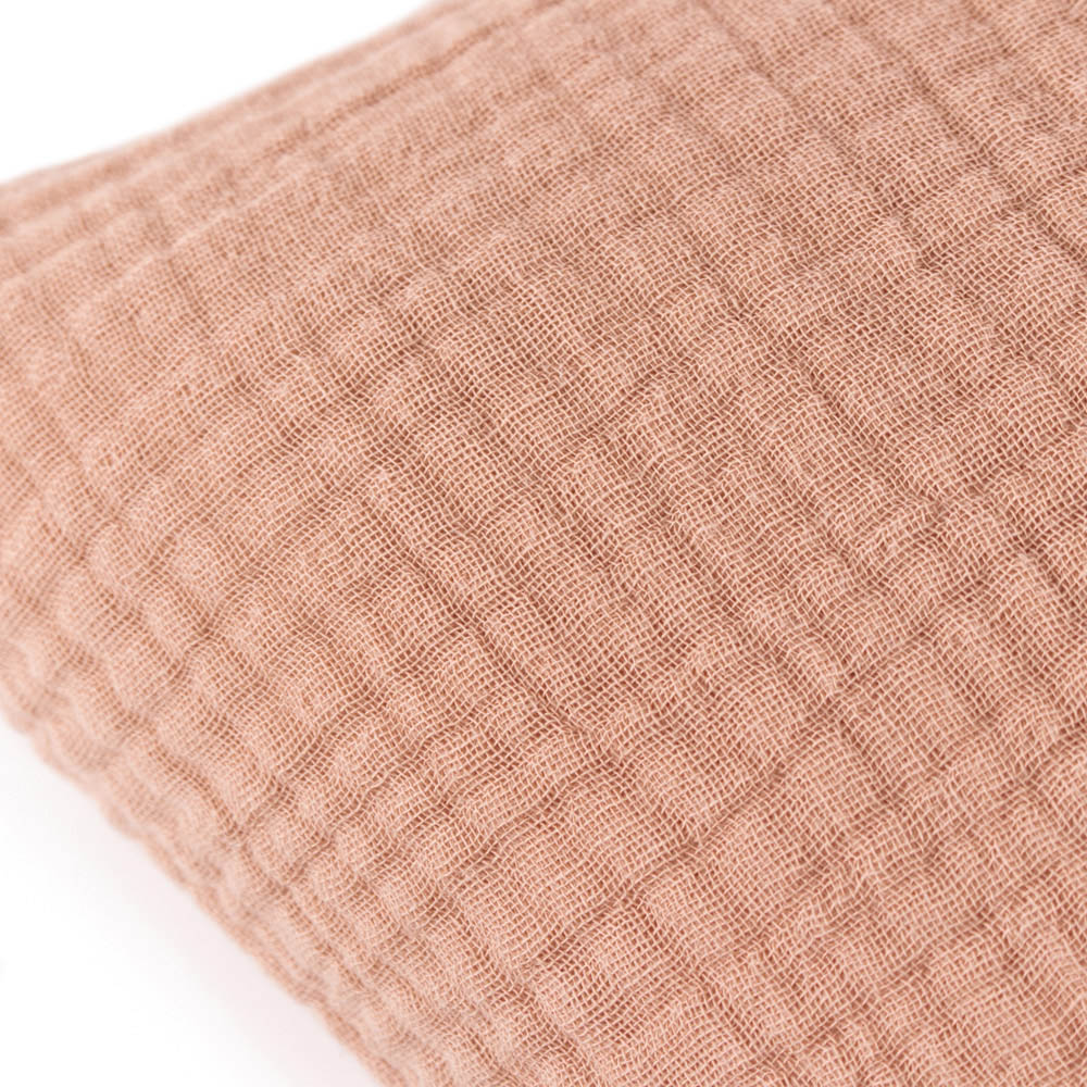 Yard Lark Pink Clay Muslin Cotton Cushion Image 3