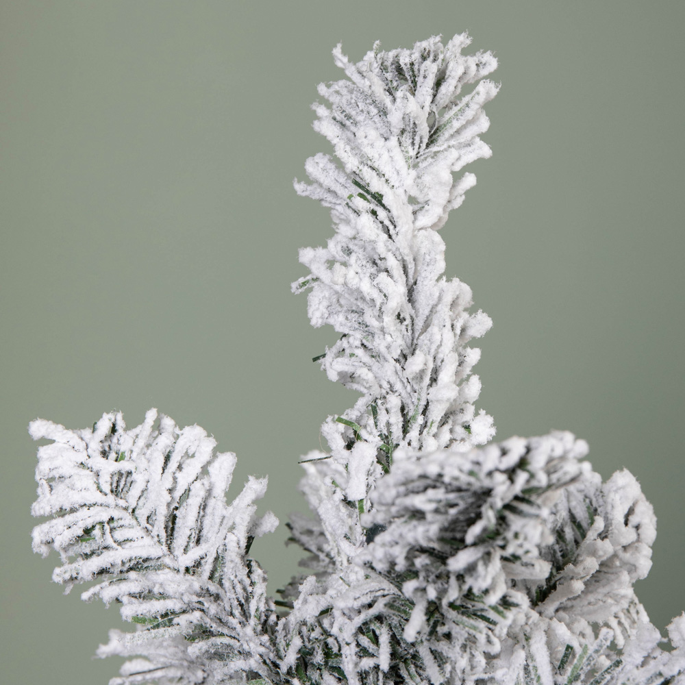 Samuel Alexander Mini Imperial Snow Flocked Christmas Tree in Burlap Base 60cm Image 4