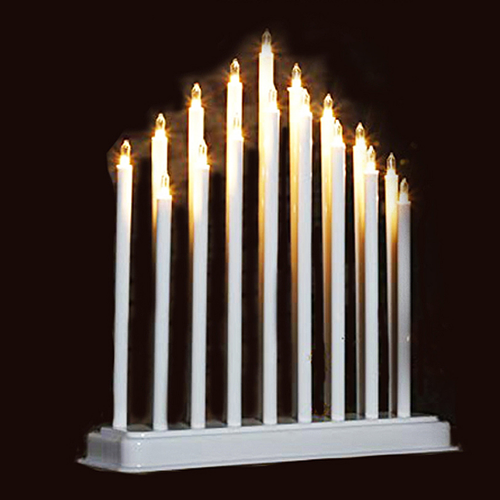 Marco Paul 17 Light White Candle Bridge Image 2