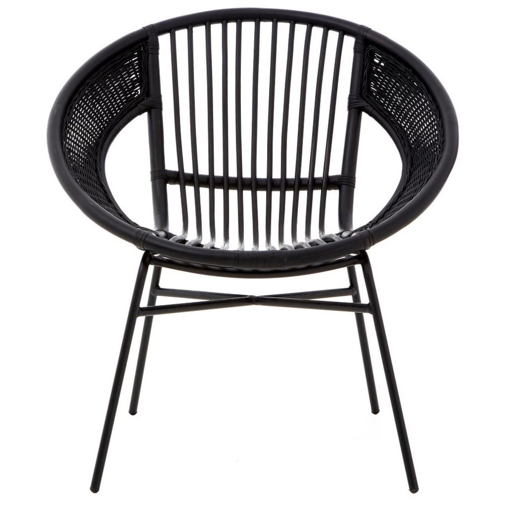 Interiors by Premier Lagom Black Rattan Chair Image 3