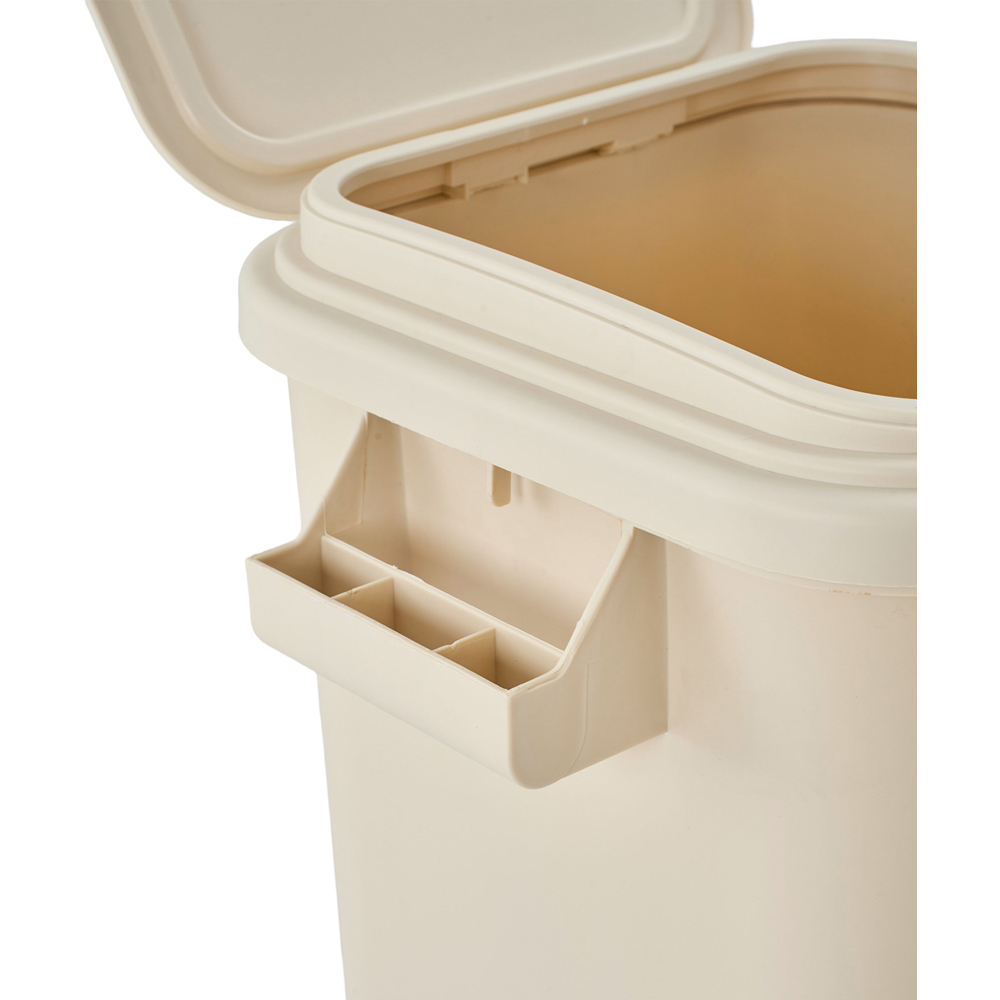 Living and Home Stackable Cream Industrial Style Flip Lid Rubbish Bin 32L Image 5