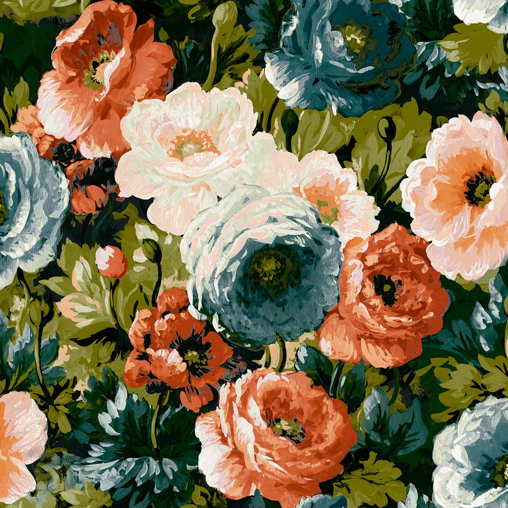 Grandeco Eden Floral Smooth Red Rose Wallpaper By Paul Moneypenny Image 1