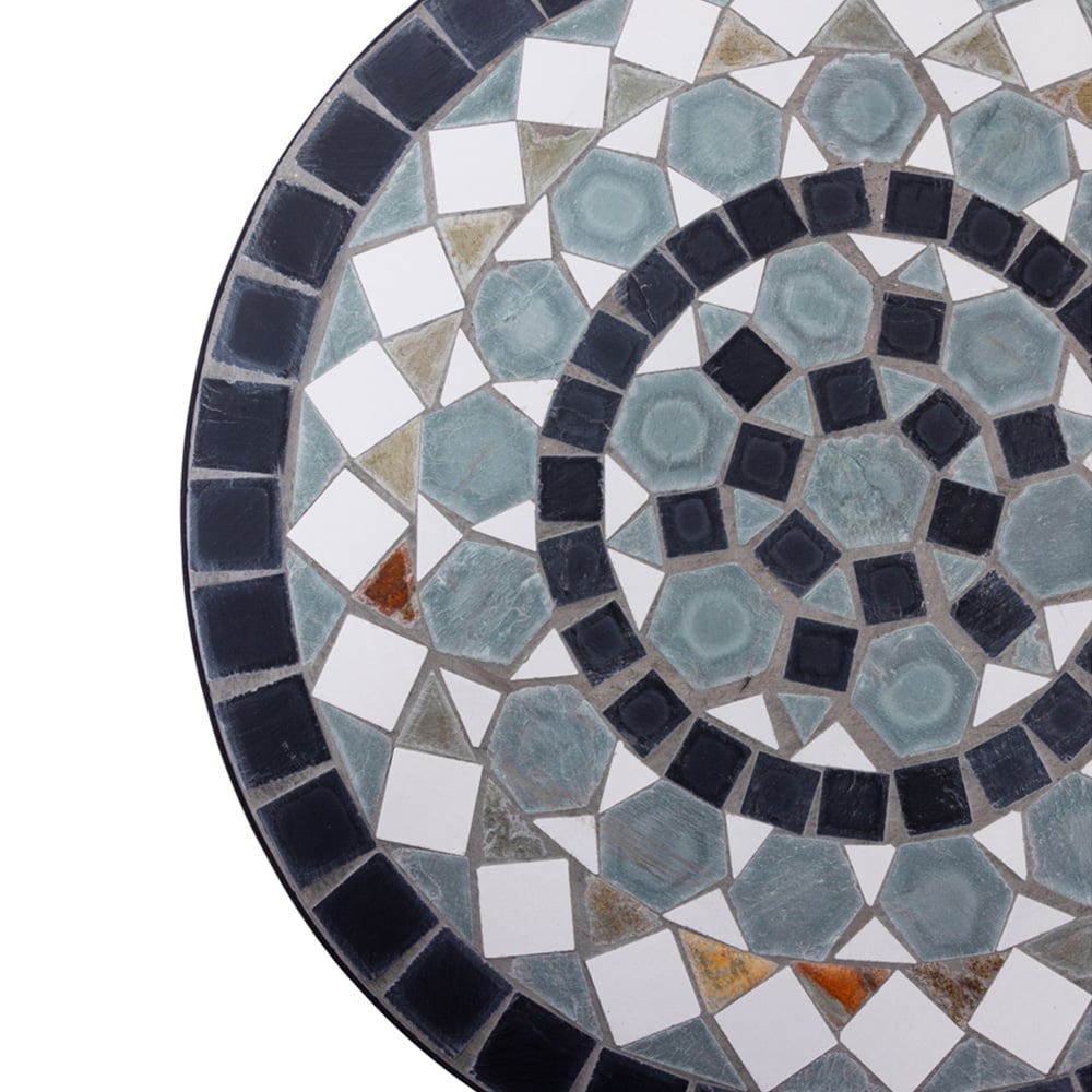 Charles Bentley Blue Mosaic Bistro Set Image 7