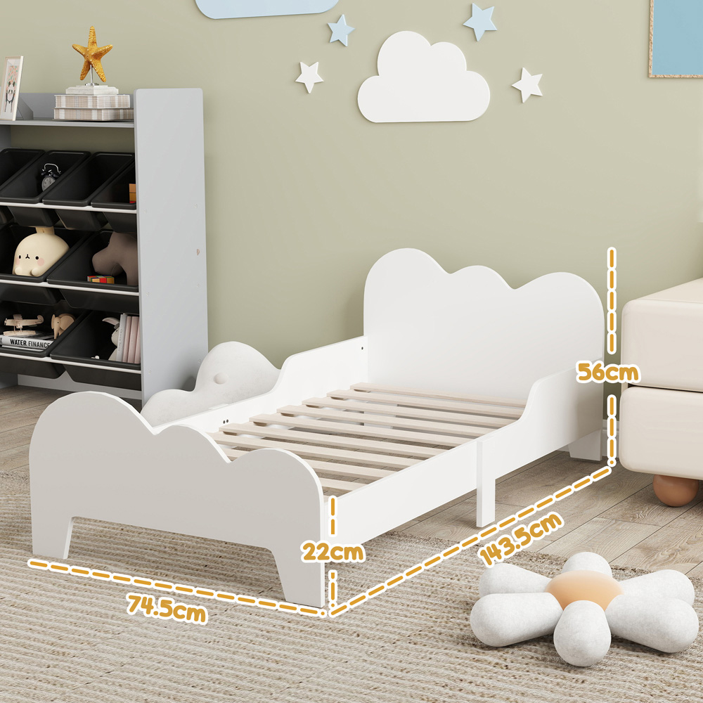 AIYAPLAY Cloud MDF Low Profile Toddler Bed Frame Image 9