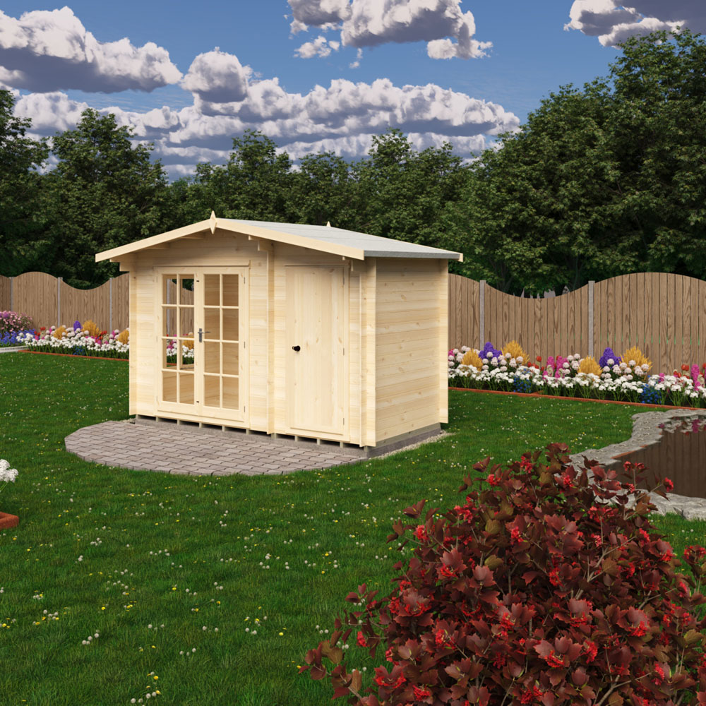 Shire Bourne 12 x 6ft Dual-Purpose Apex Garden Log Cabin with Integral Storage Image 2