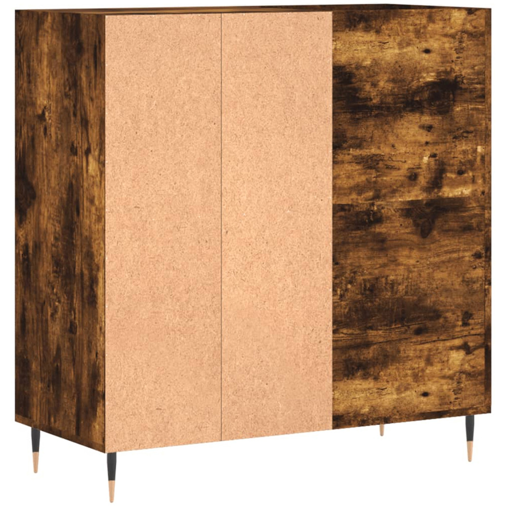 vidaXL 3 Shelf Smoked Oak Square Record Cabinet Image 6