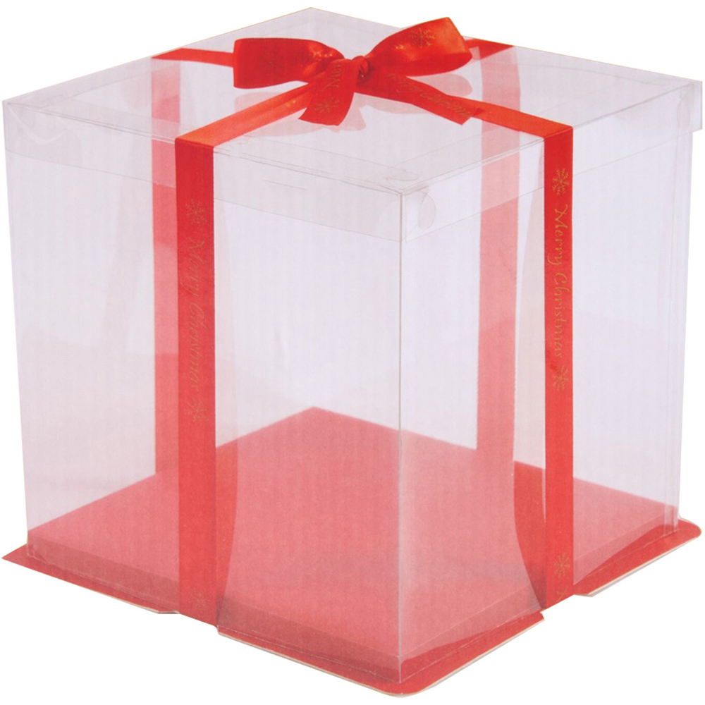 Pack of 2 Tall Clear Display Christmas Boxes Image 2