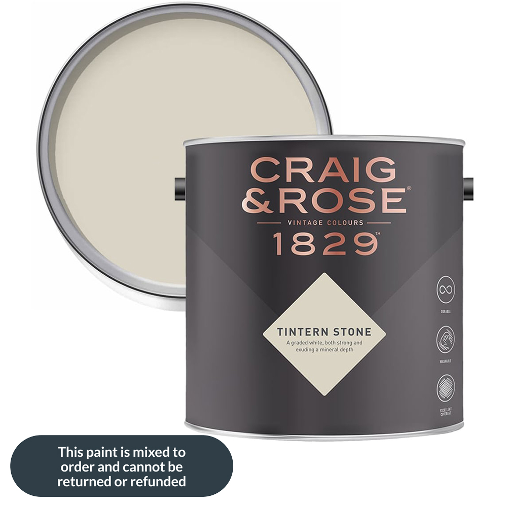 Craig & Rose Kitchen and Bathroom Tintern Stone Eggshell Paint 2.5L Image 1