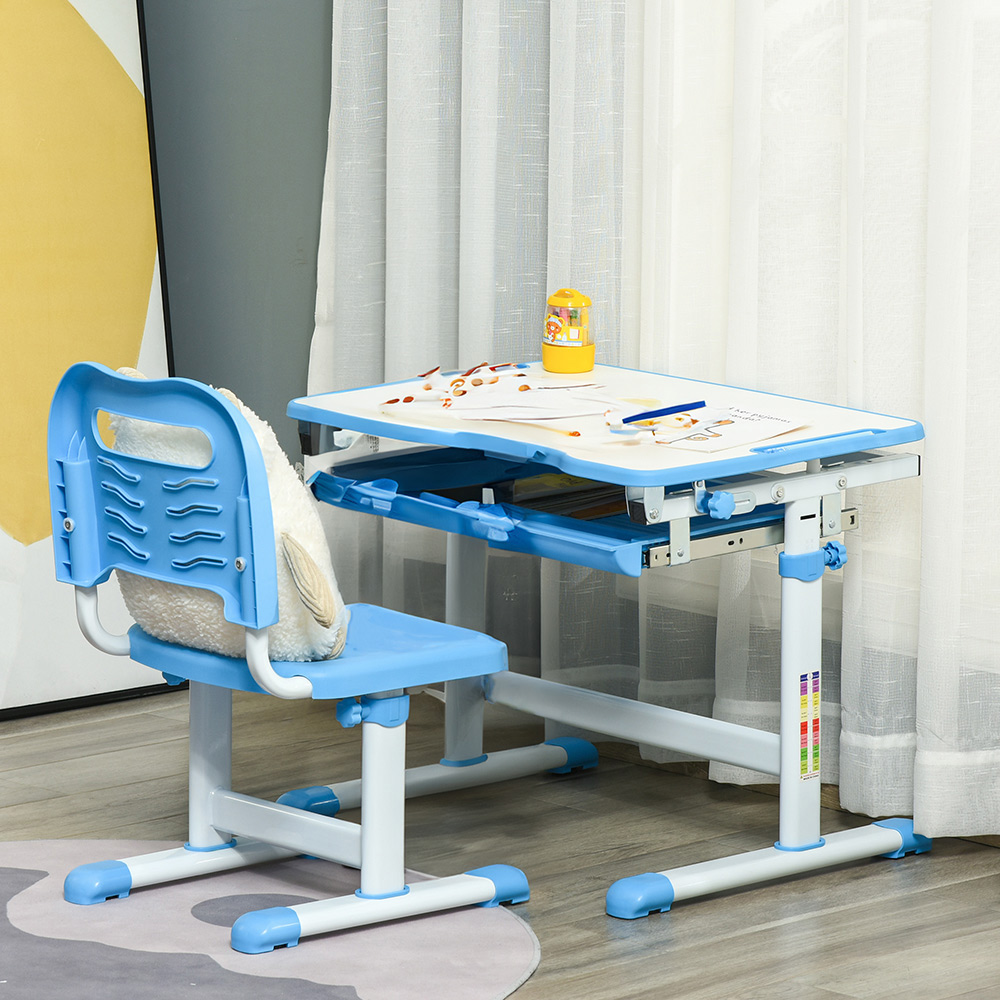 Playful Haven Blue Kids Desk and Chair Set Image 7