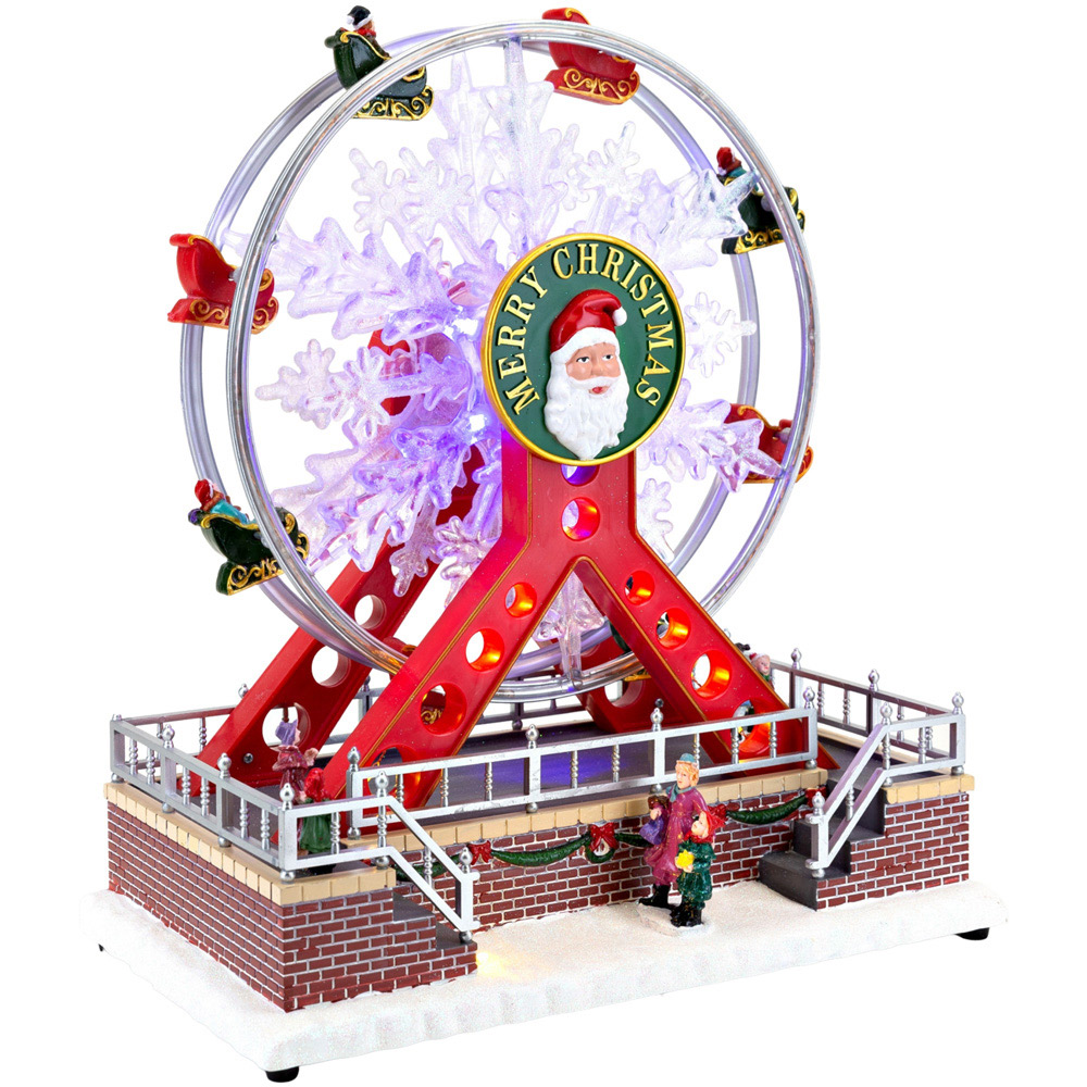 The Christmas Gift Co LED Musical Ferris Wheel Scene 30cm Image 3
