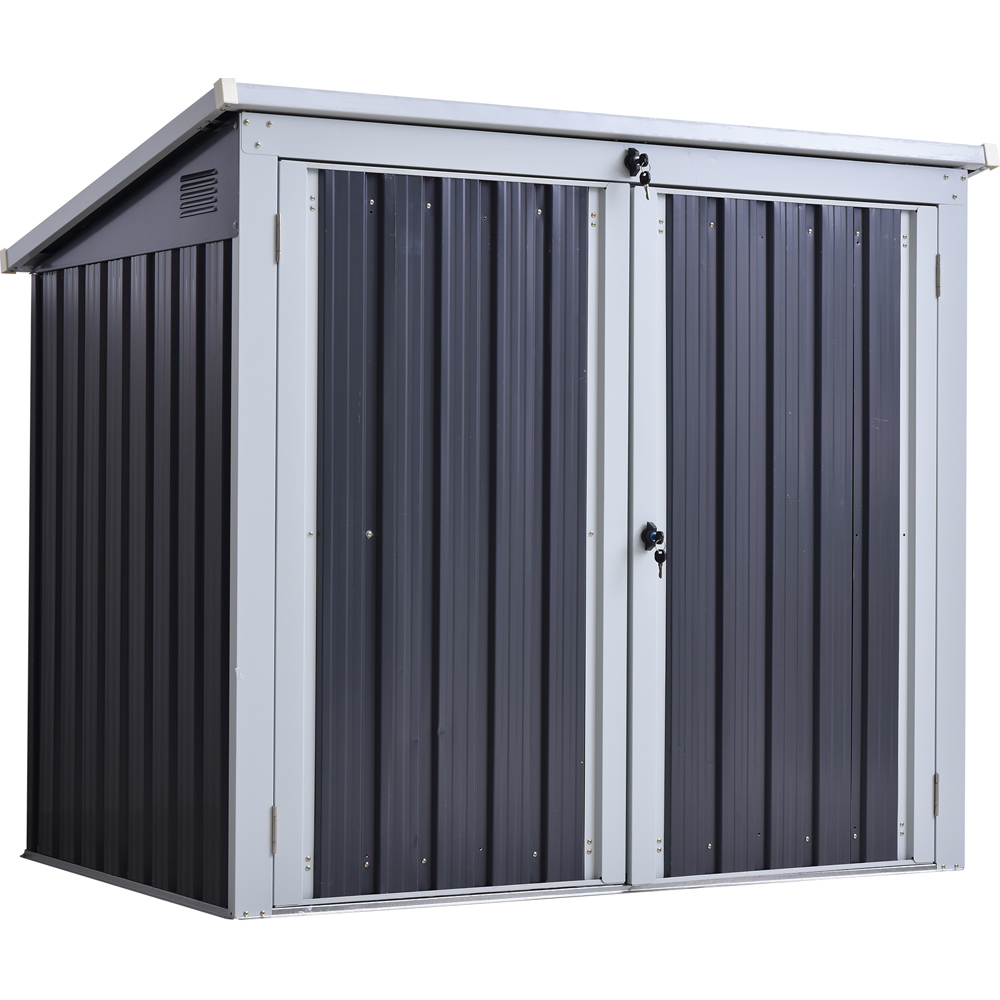 Outsunny 5 x 3ft 2 Bin Garden Shed Image 1