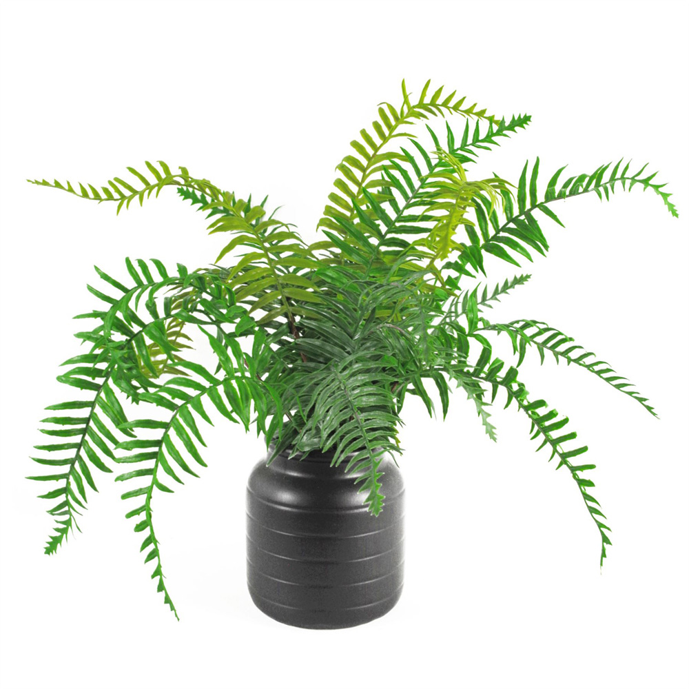 Leaf Black Ceramic Vase Planter 14cm Image 6