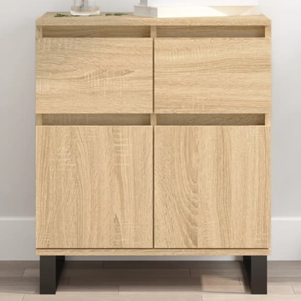 vidaXL 2 Door 2 Drawer Sonoma Oak Sideboard Image 1