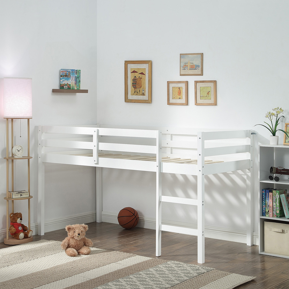 Aspire Cove Single Wooden Mid Sleeper Kids Bed Frame with Memory Foam Mattress Image 6