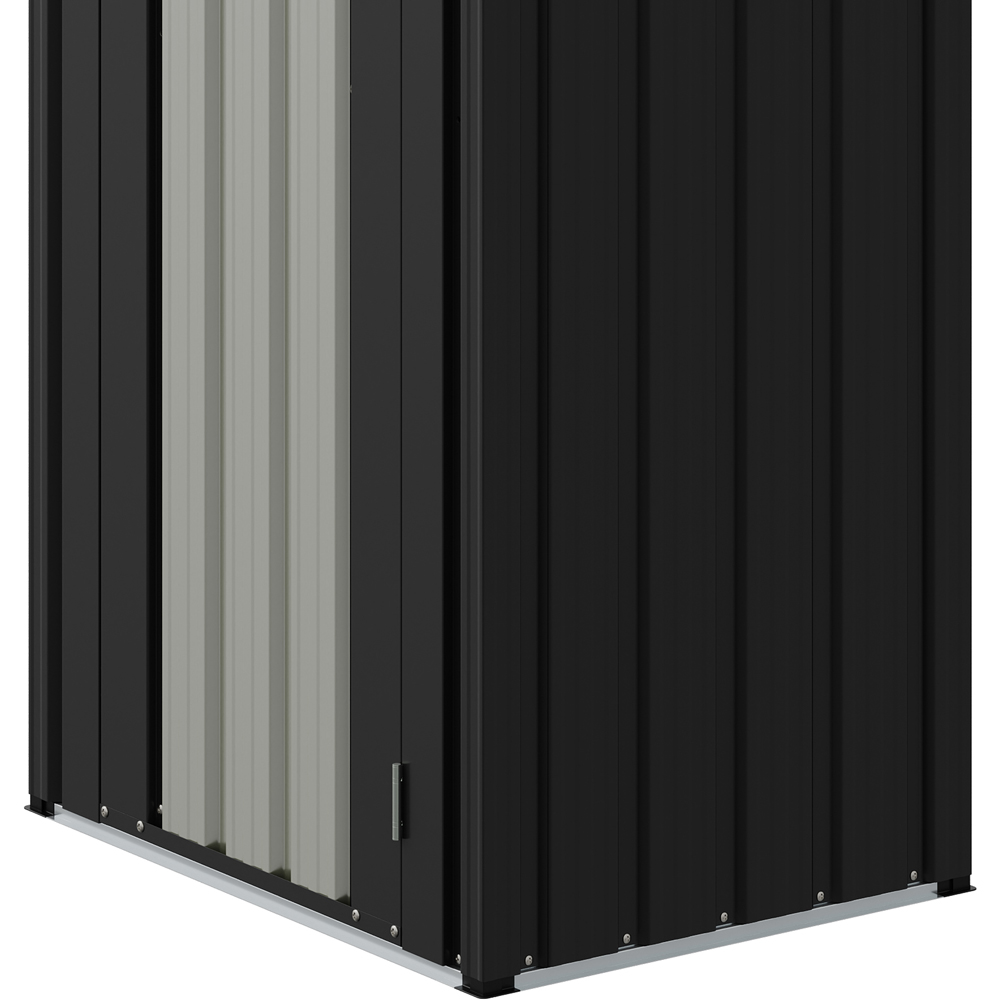 Living and Home 2.6 x 1.8ft Metal Pent Garden Tool Storage Shed Image 4