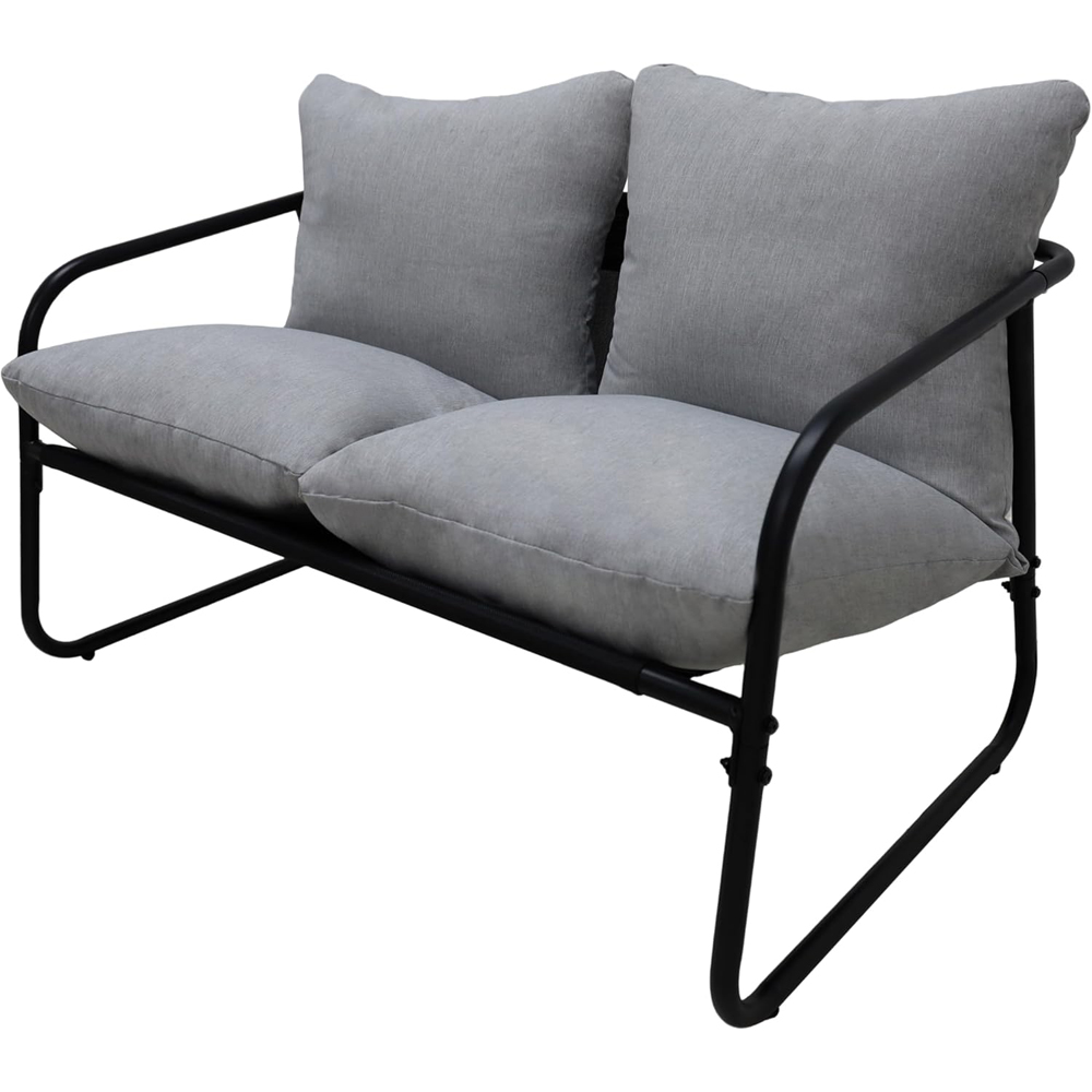 Alivio 4 Seater Grey Garden Sofa Set with Cushions and Coffee Table Image 3