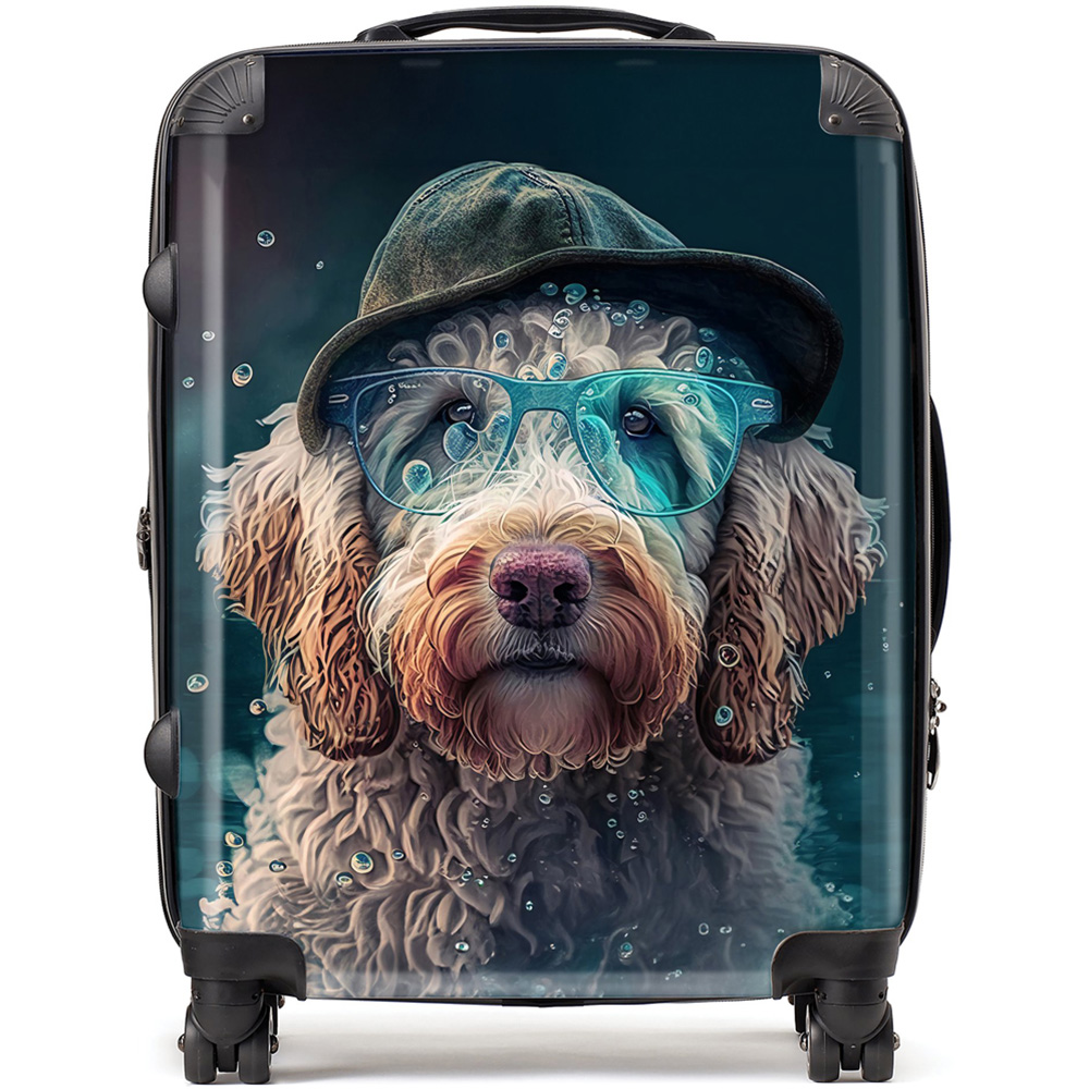 Warren Reed Designer Large Labradoodle Dog Splashart Suitcase Image 1