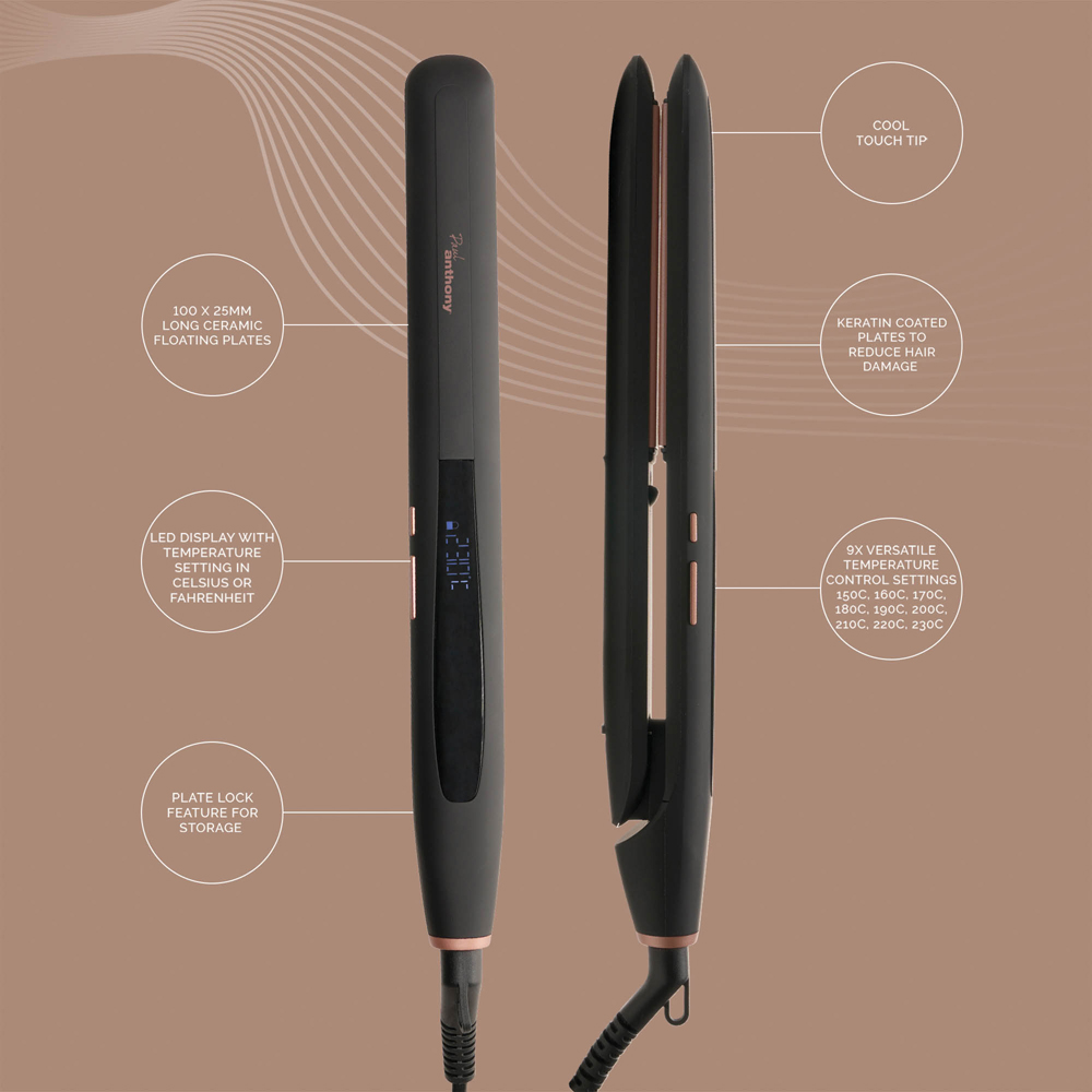 Paul Anthony StylePro Ceramic Hair Straightener with Keratin Image 6