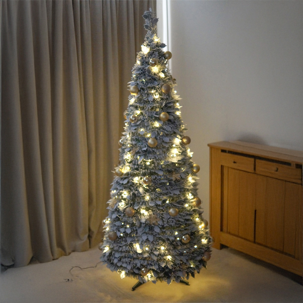 Xmas Haus Pop Up Pre Lit Snowy Artificial Christmas Tree 6ft Image 5