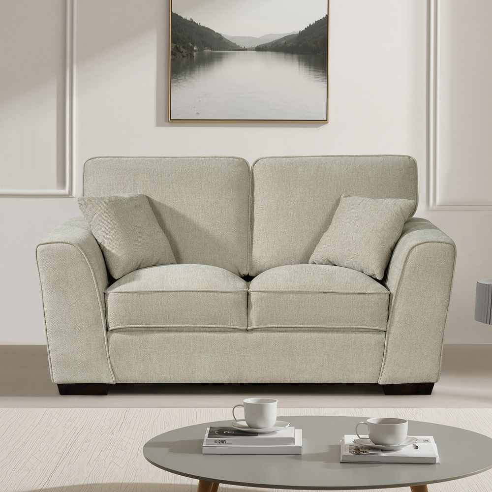 Artemis Home Colman 2 Seater Beige Fabric Sofa Image 3