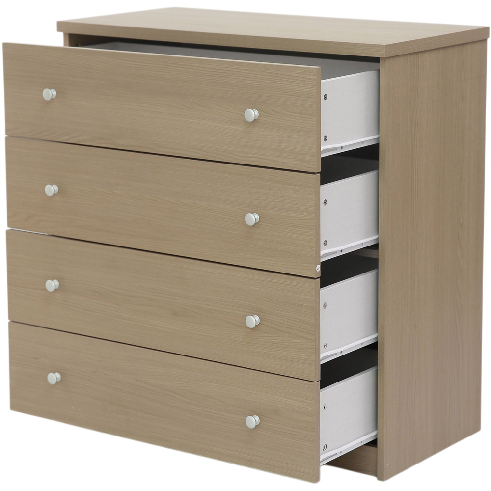 Core Products Freya 4 Drawer Smoked Oak Foil Finish Chest of Drawers Image 3