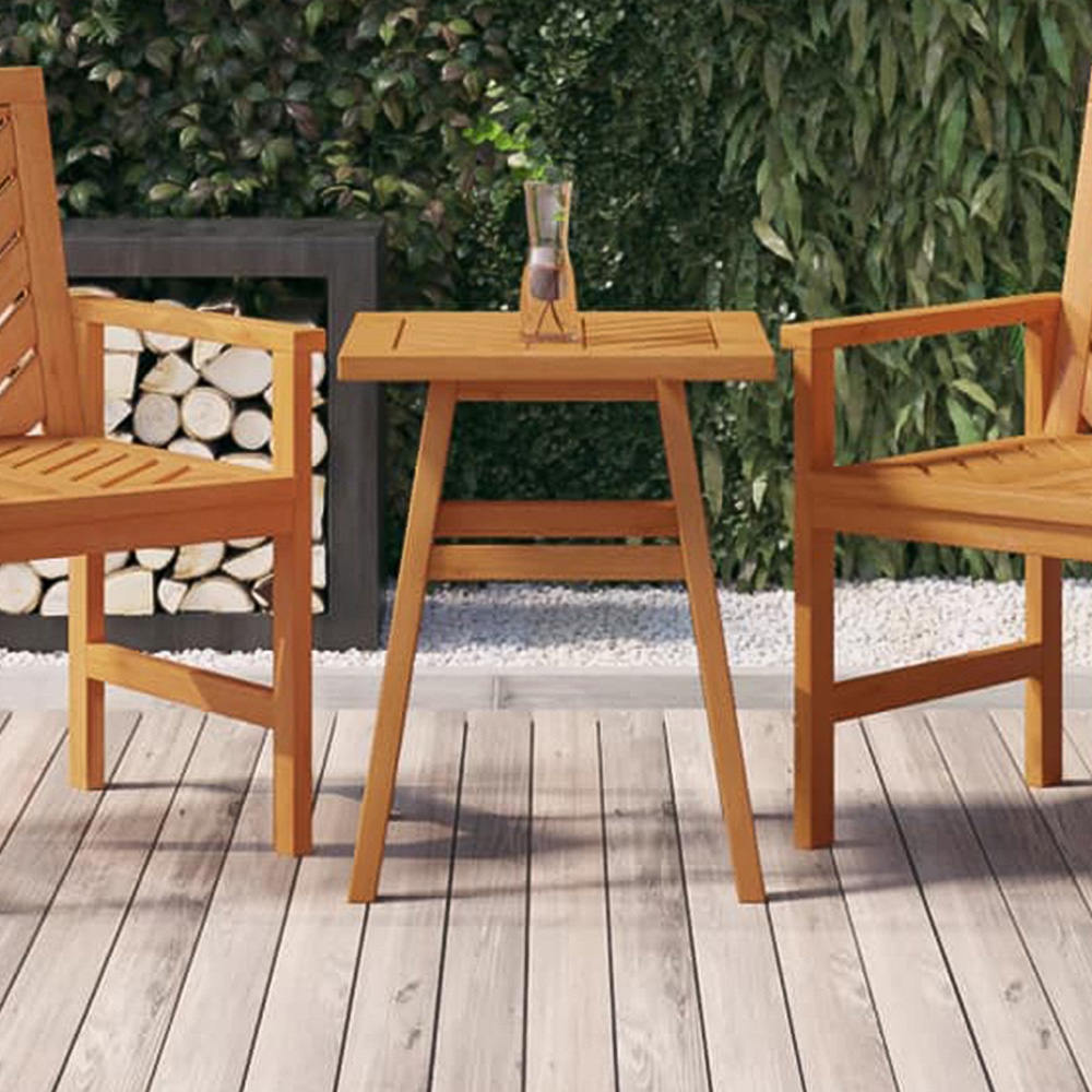 vidaXL Brown Solid Wood Acacia Side Table Image 1
