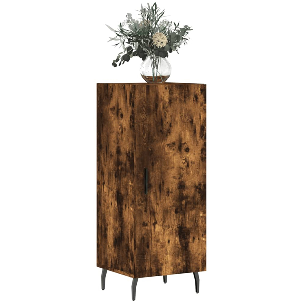 vidaXL Single Door Smoked Oak Sideboard Image 3