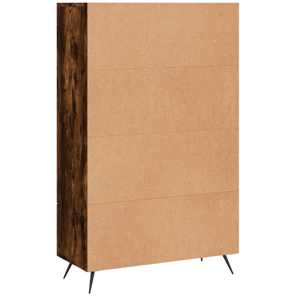 vidaXL 2 Door Single Drawer Smoked Oak Highboard Image 8