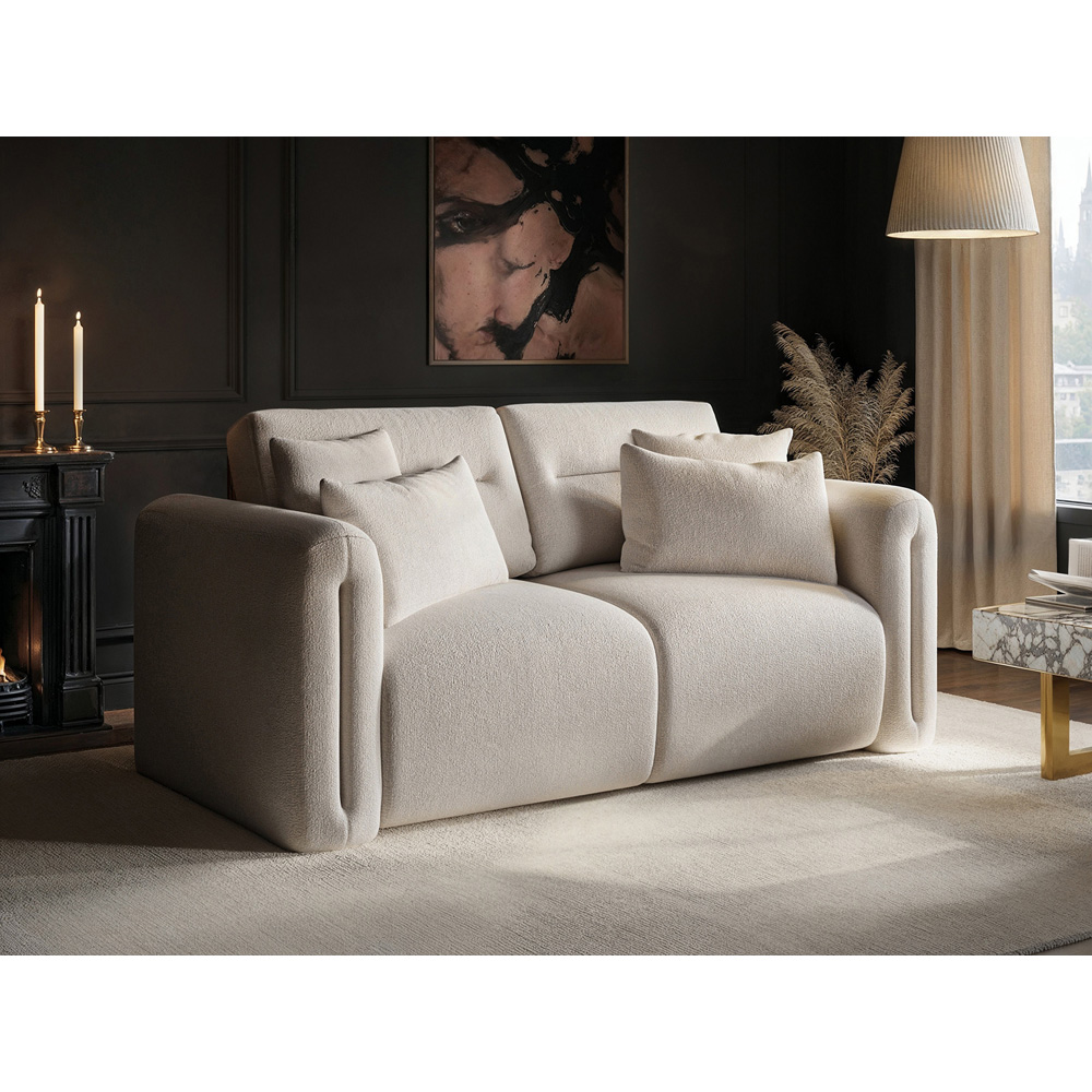 Solace+Co Mabel 2 Seater Beige Chenille Sofa Image 6