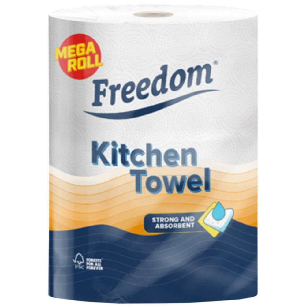 Freedom Rhino Jumbo Absorbent Kitchen Towel 6 Rolls 2 Ply Image 3