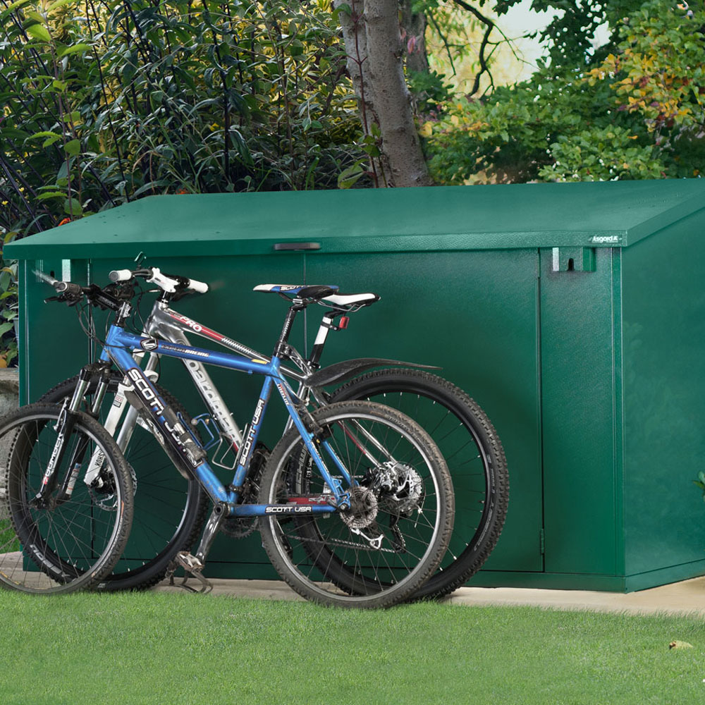 Asgard Access Plus 8 x 4ft Double Door Cream Bike Storage Shed Image 7