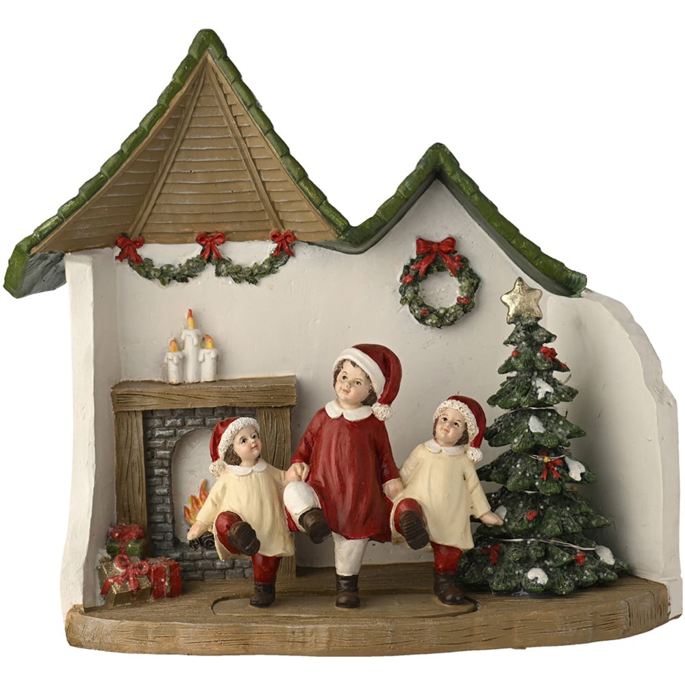 The Seasonal Gift Co Regal Tidings LED Christmas Children Dancing Scene Decoration 23cm Image 1