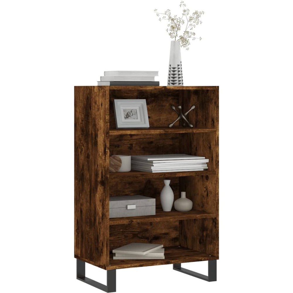 vidaXL 4 Shelf Smoked Oak Highboard Image 3