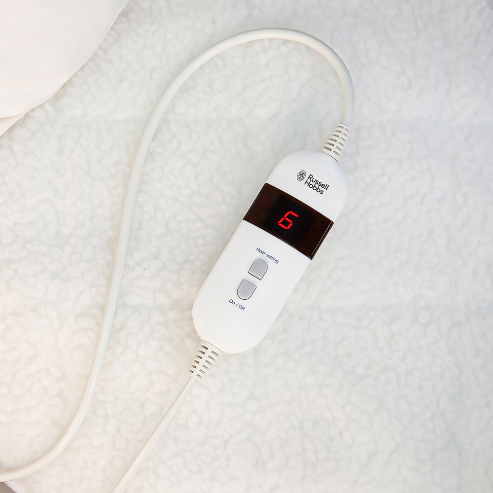 Russell Hobbs King Size Sherpa Fleece Electric Blanket with 6 Heat Settings Image 2