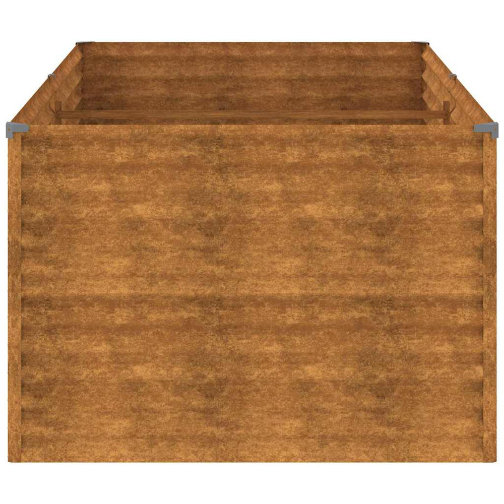 vidaXL Brown Corten Steel Raised Garden Bed 69 x 196 x 100cm Image 2