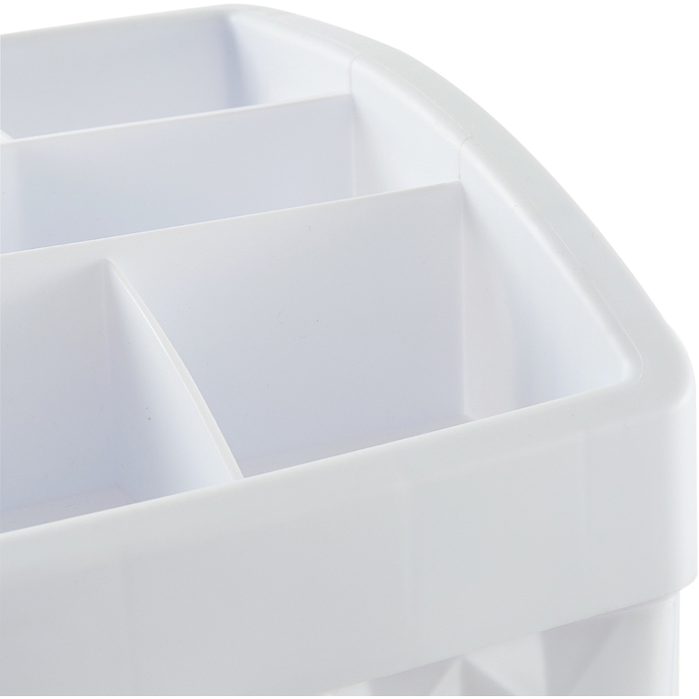 Living and Home 3 Drawer White Plastic Makeup Organize Image 6