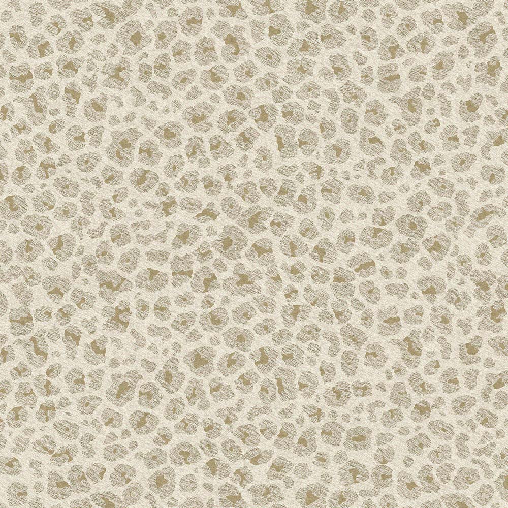 Leopard Print Patterned Wallpaper Cream Image 1