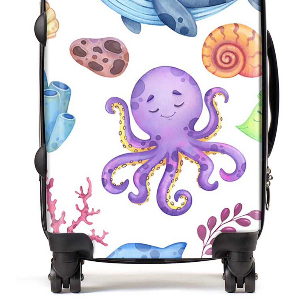 Warren Reed Designer Cabin Children's Sea Life Suitcase Image 2