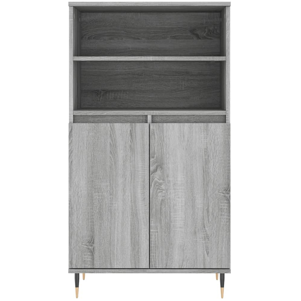 vidaXL 2 Door 2 Shelf Grey Sonoma Highboard Image 6