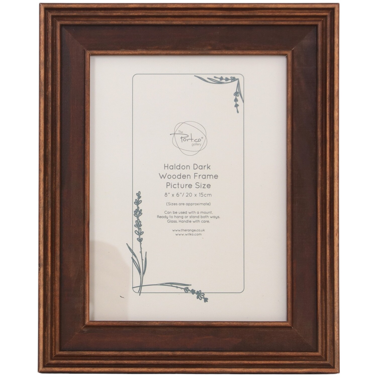 Haldon Wooden Frame Brown 8 x 6in Image 2