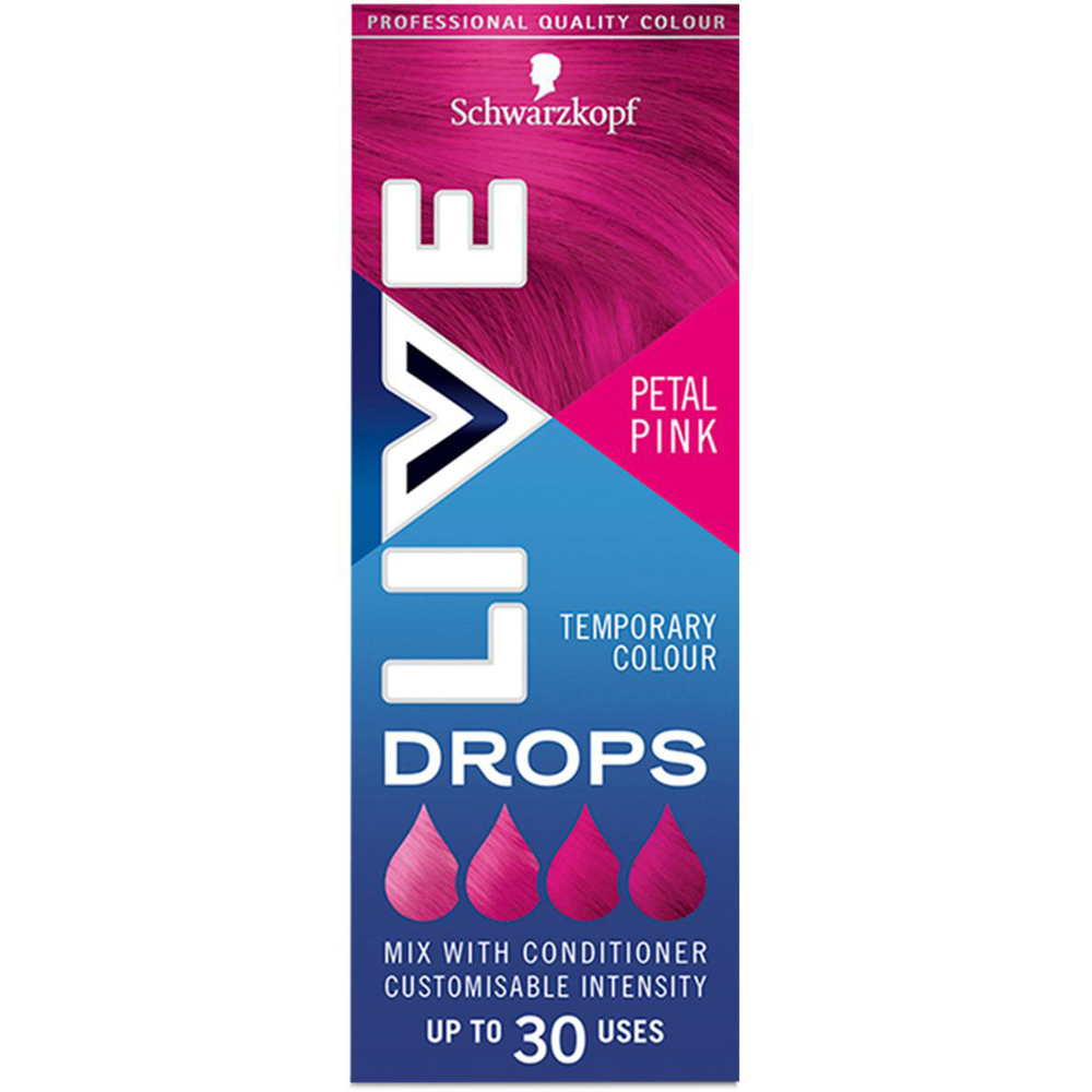 Schwarzkopf Live Colour Drops Petal Pink Semi-Permanent Hair Dye 3 Pack Image 3