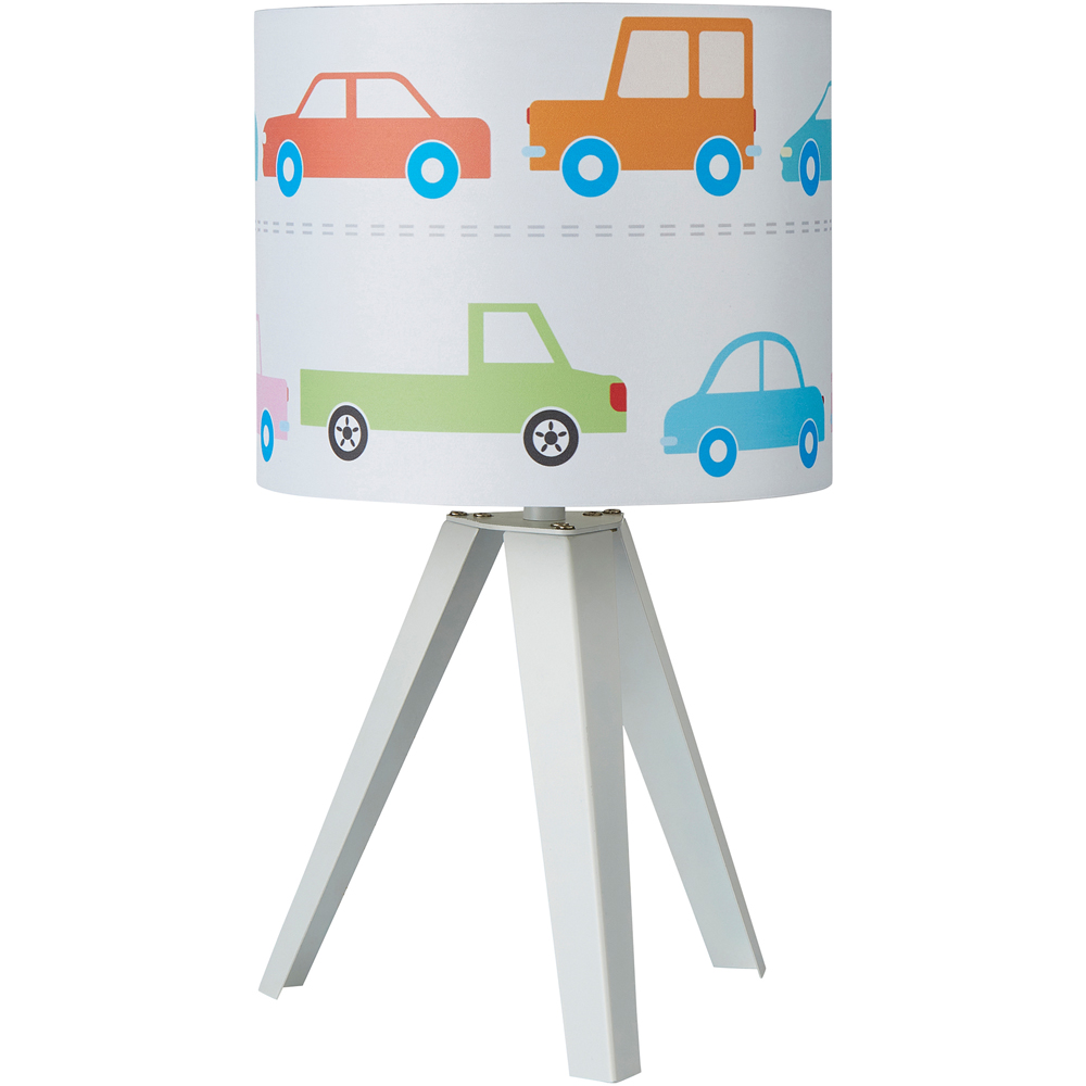 Glow Blue Cars Tripod Table Light Image 1